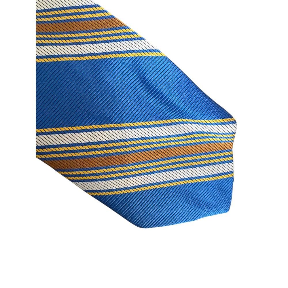 Vintage Sears Blue Striped Tie 54 x 3.5" Texturized Polyester Men's‎ Necktie